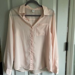 Old Navy Stain Sheer Button Down